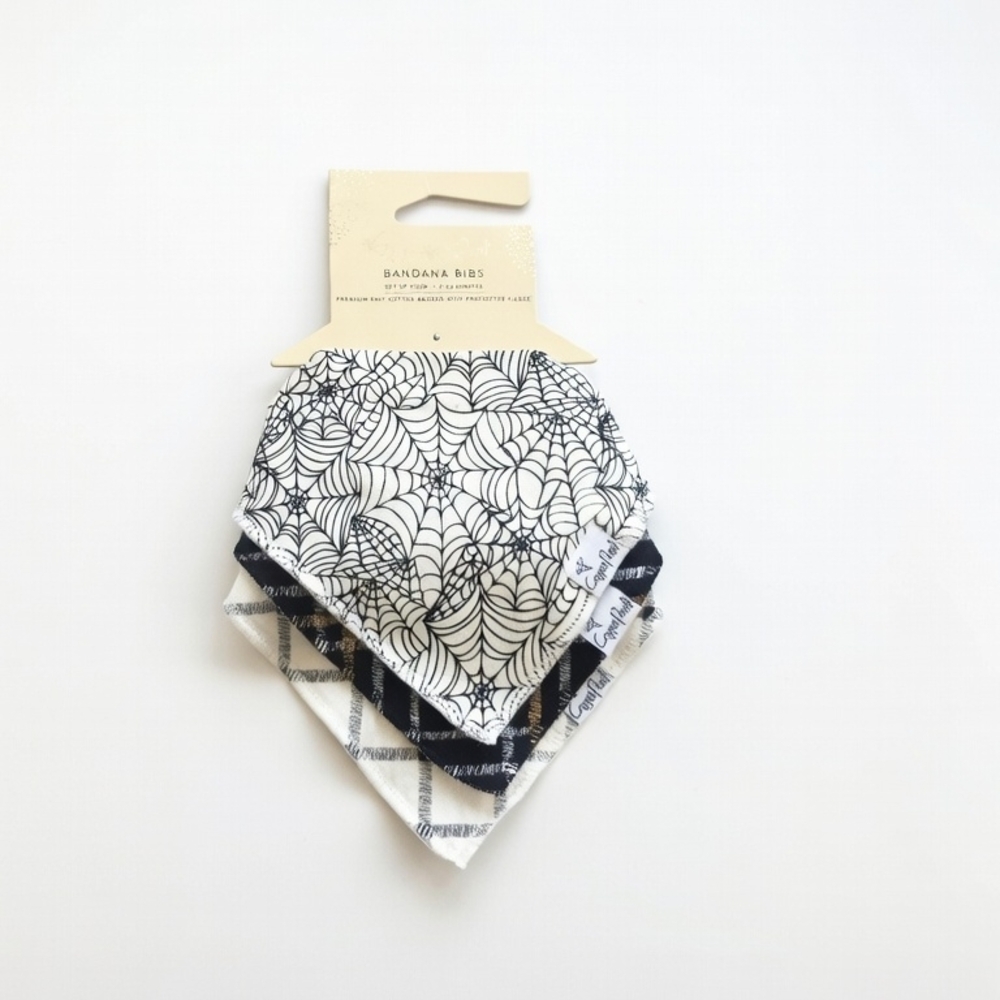Chic Monochrome Bandana Bib Set for Kids
